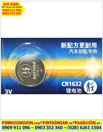 Philips CR1632P5BC/93, Pin đồng xu 3v lithium Philips CR1632P5BC/93 chính hãng